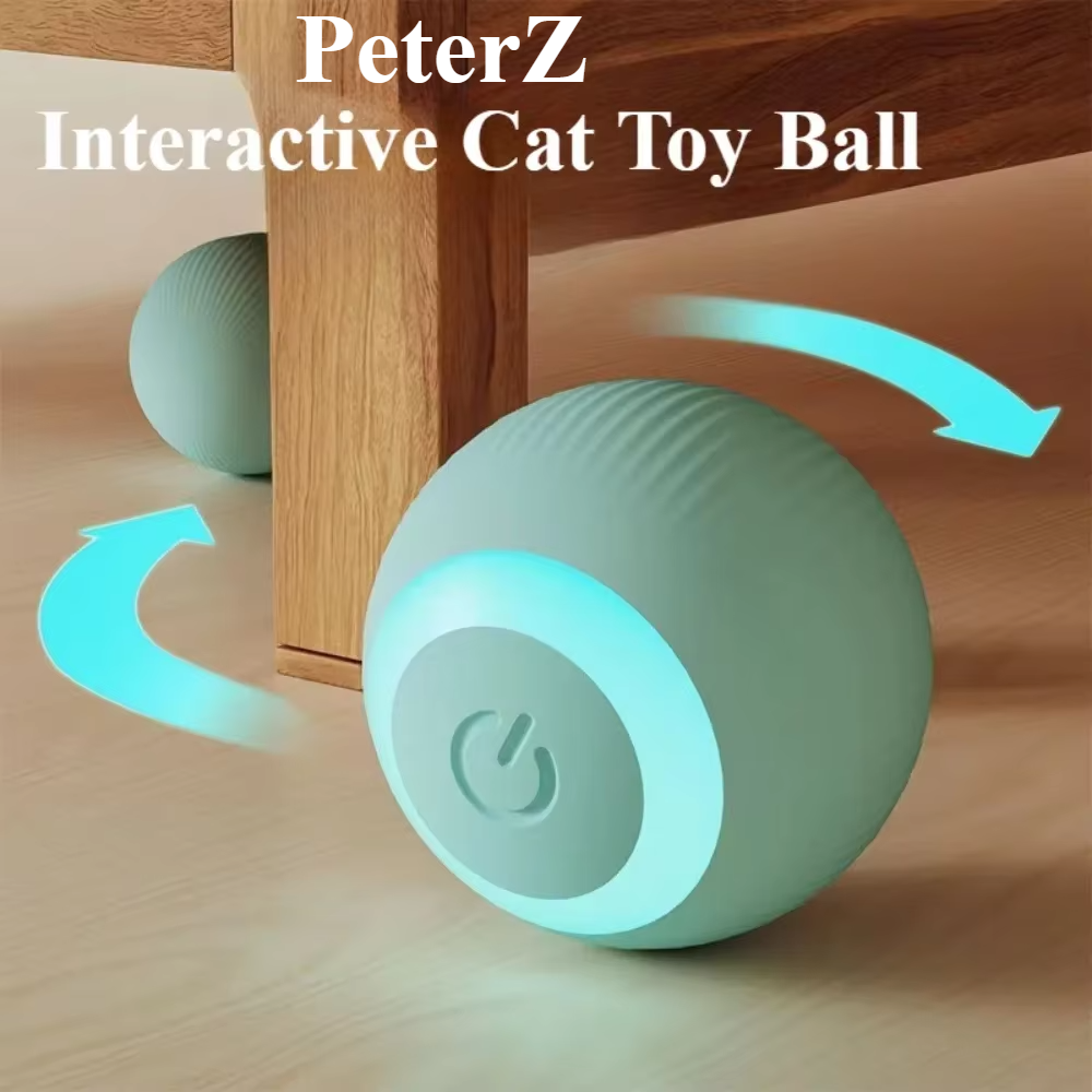 Rechargeable Smart Cat Rolling Ball Toy Interactive Self-Moving Motion Ball for Kitten Indoor Play Interactive Pet Supplies
