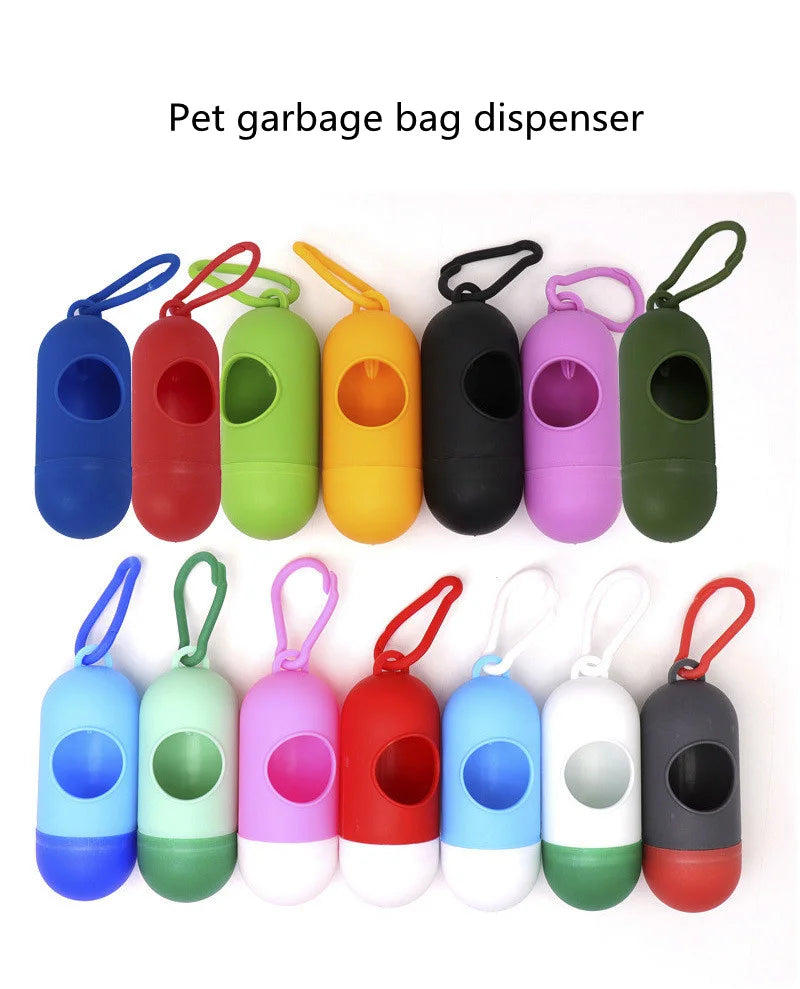 Pet Waste Bag Dispenser for Dog Waste Bag Holder Plastic Garbage Bag Dispenser Carrier Case Bullet Pet Dog Waste Poop Bags