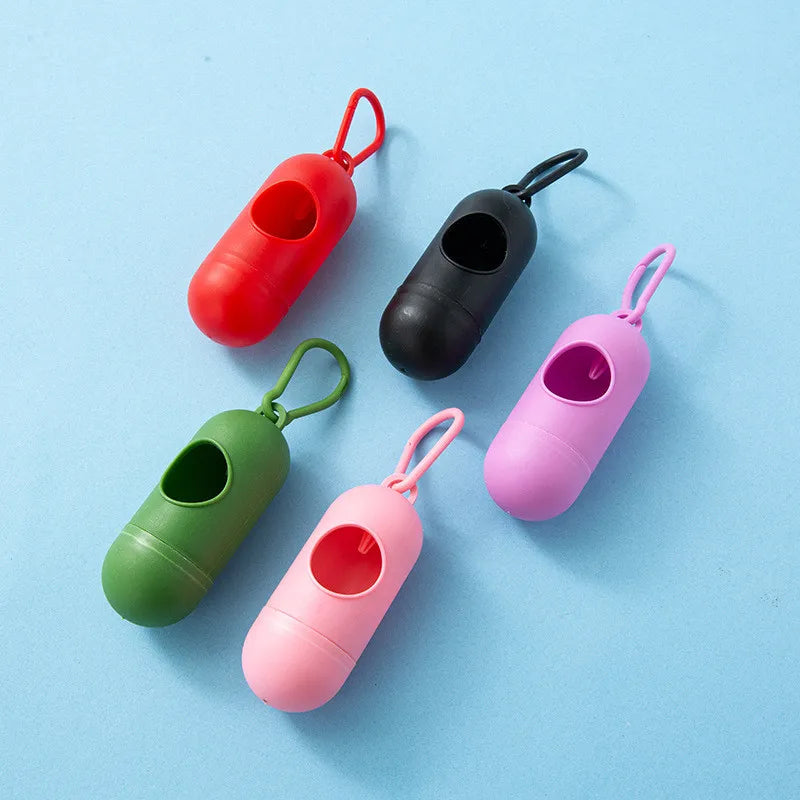 Pet Waste Bag Dispenser for Dog Waste Bag Holder Plastic Garbage Bag Dispenser Carrier Case Bullet Pet Dog Waste Poop Bags