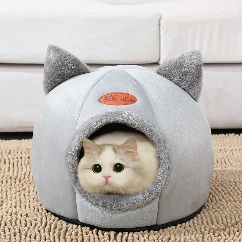 Deep Sleep Comfort In Winter Cat Bed Iittle Mat Basket Small Dog House Products Pets Tent Cozy Cave Nest Indoor Cama Gato