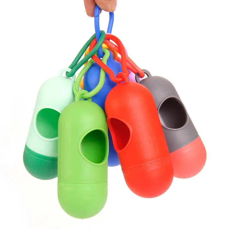 Pet Waste Bag Dispenser for Dog Waste Bag Holder Plastic Garbage Bag Dispenser Carrier Case Bullet Pet Dog Waste Poop Bags