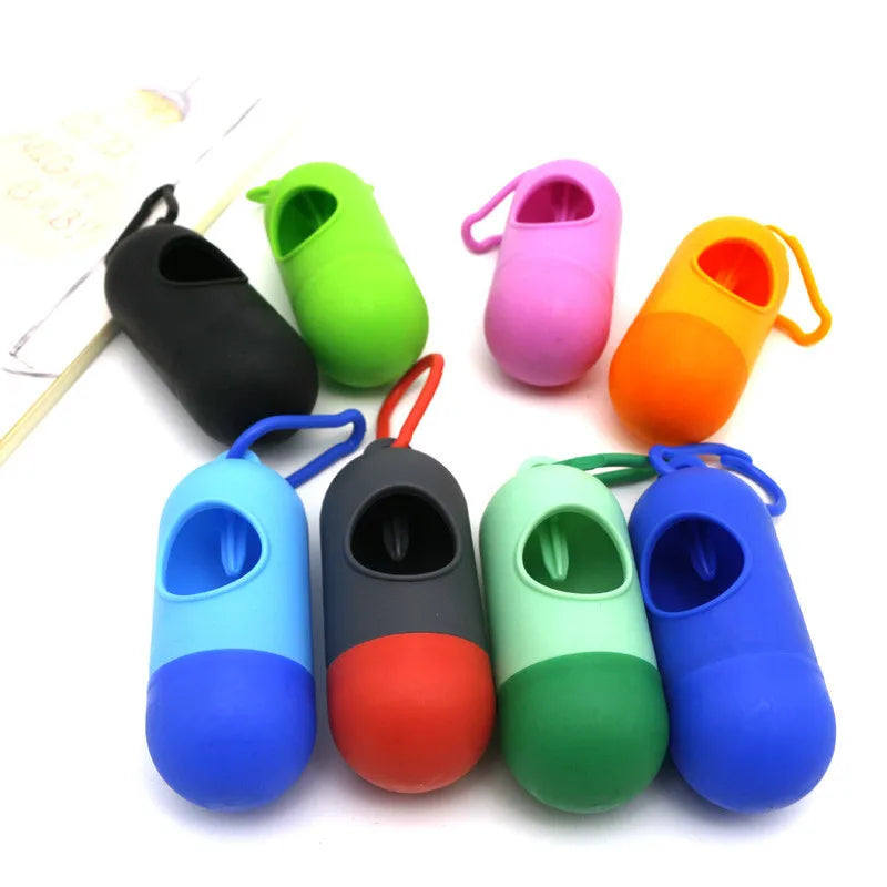 Pet Waste Bag Dispenser for Dog Waste Bag Holder Plastic Garbage Bag Dispenser Carrier Case Bullet Pet Dog Waste Poop Bags