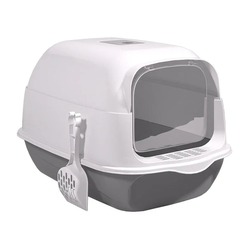 Large Capacity Cat Litter Box Fully Enclosed Sandbox Pet Anti Splash Toilet Spillproof Deodorant Cat Toilet Removable Cat Bedpan