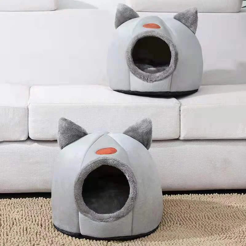 Deep Sleep Comfort In Winter Cat Bed Iittle Mat Basket Small Dog House Products Pets Tent Cozy Cave Nest Indoor Cama Gato