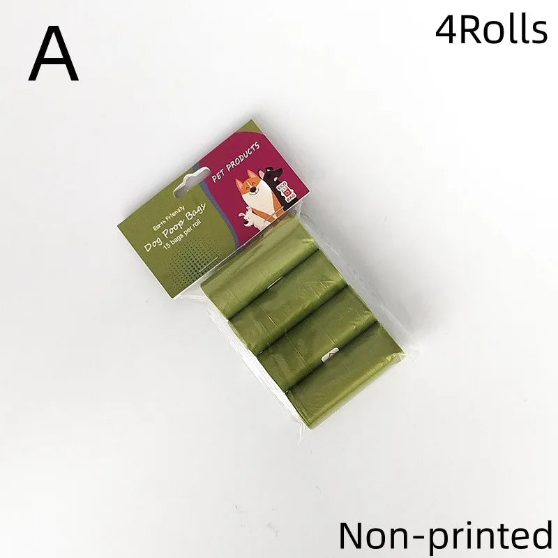 Biodegradable Pet Waste Bags Thickened Portable Printed Dog Poop Bags Eco-friendly Outdoor Pet Poop Pickup Bags with Organizer