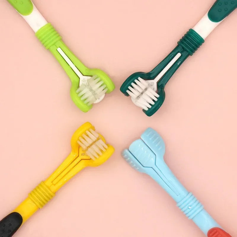 Toothbrush Dog Plastic Toothbrush Removing Bad Breath Tartar Cleaning Mouth Pet Dental Care Cat Cleaning Mouth
