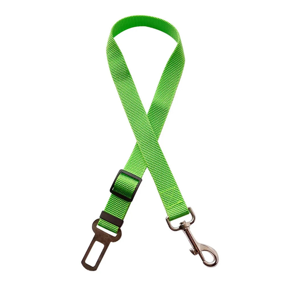 Adjustable Dog Car Seat Belt Harness – Reflective, Padded & Elastic Safety Strap for Comfortable Car Travel