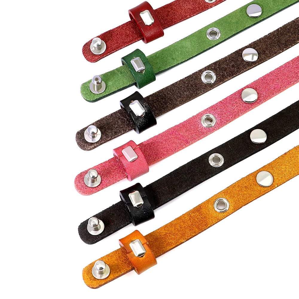 Cat Collar Adjustable Leather Pet Cats Collars Necklace Custom Puppy Kitten Name Collars Anti-lost Cat Accessories