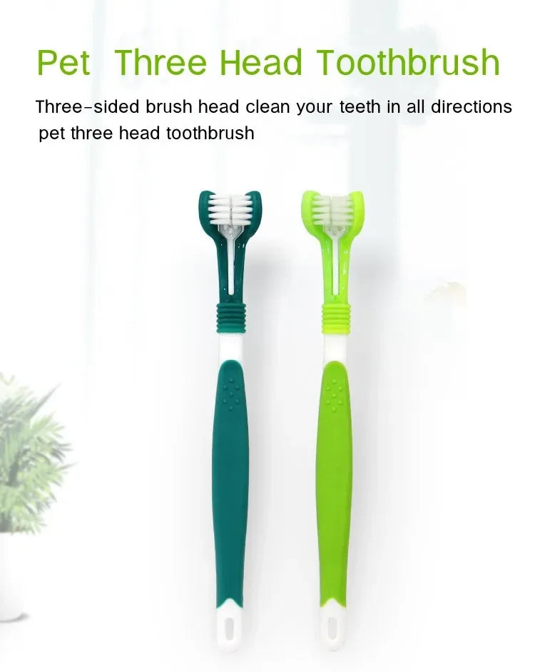 Toothbrush Dog Plastic Toothbrush Removing Bad Breath Tartar Cleaning Mouth Pet Dental Care Cat Cleaning Mouth