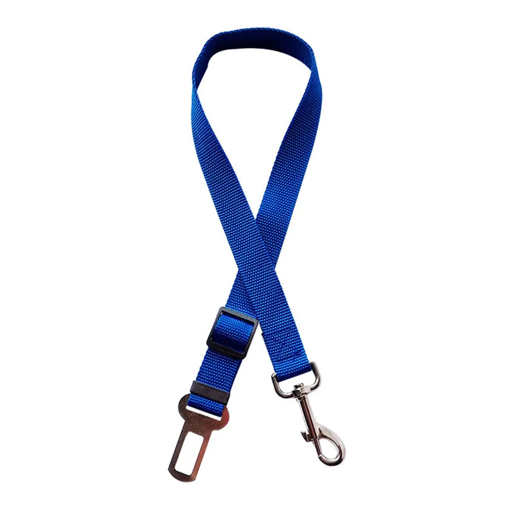 Adjustable Dog Car Seat Belt Harness – Reflective, Padded & Elastic Safety Strap for Comfortable Car Travel