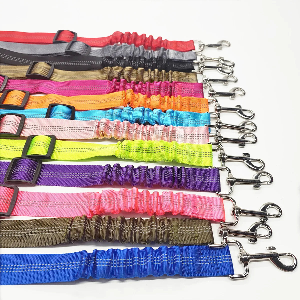 Adjustable Dog Car Seat Belt Harness – Reflective, Padded & Elastic Safety Strap for Comfortable Car Travel