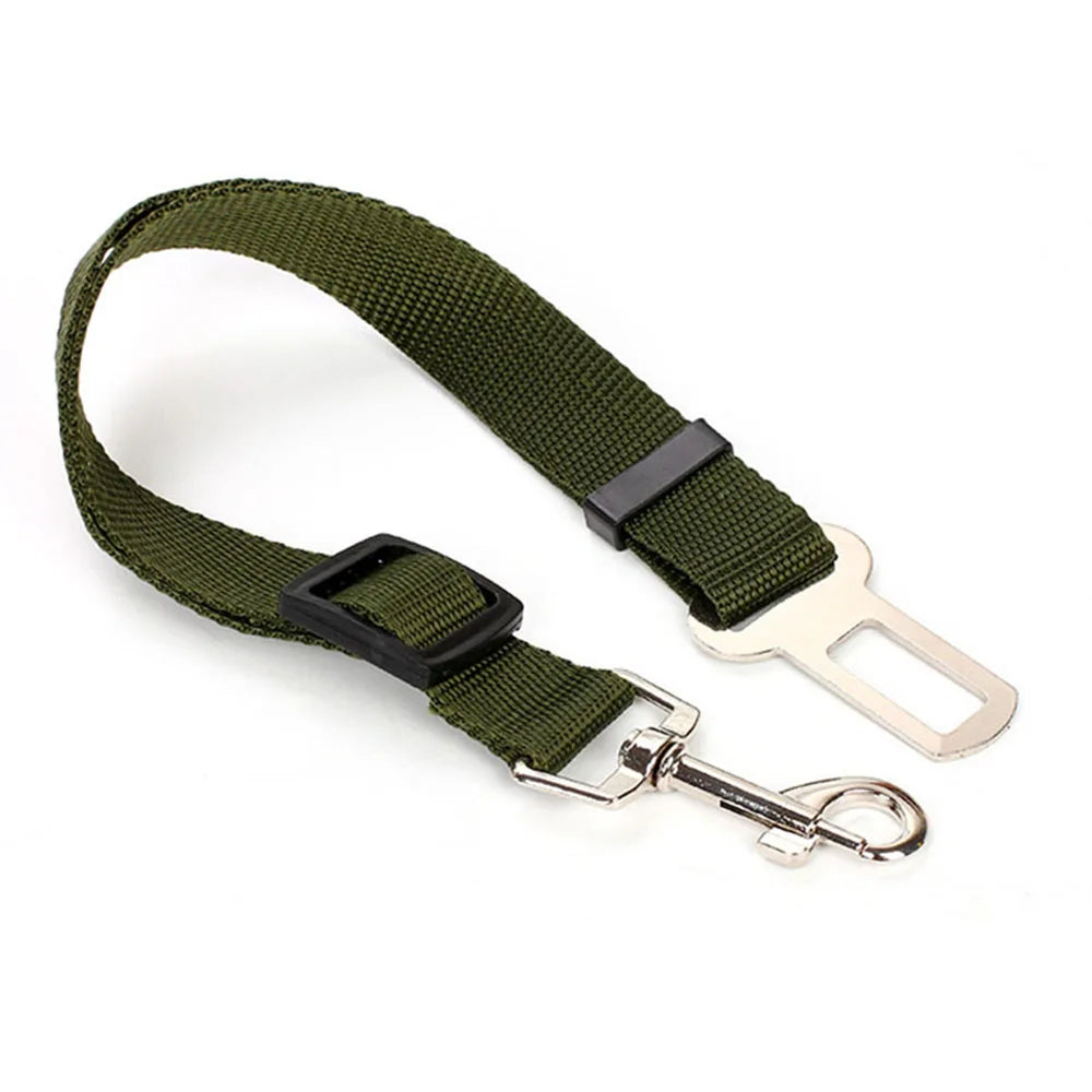 Adjustable Dog Car Seat Belt Harness – Reflective, Padded & Elastic Safety Strap for Comfortable Car Travel