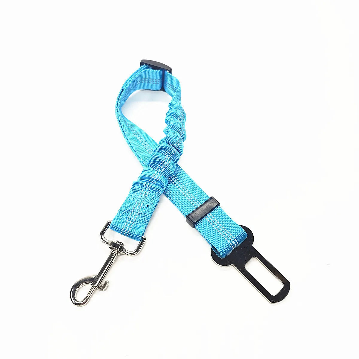 Adjustable Dog Car Seat Belt Harness – Reflective, Padded & Elastic Safety Strap for Comfortable Car Travel