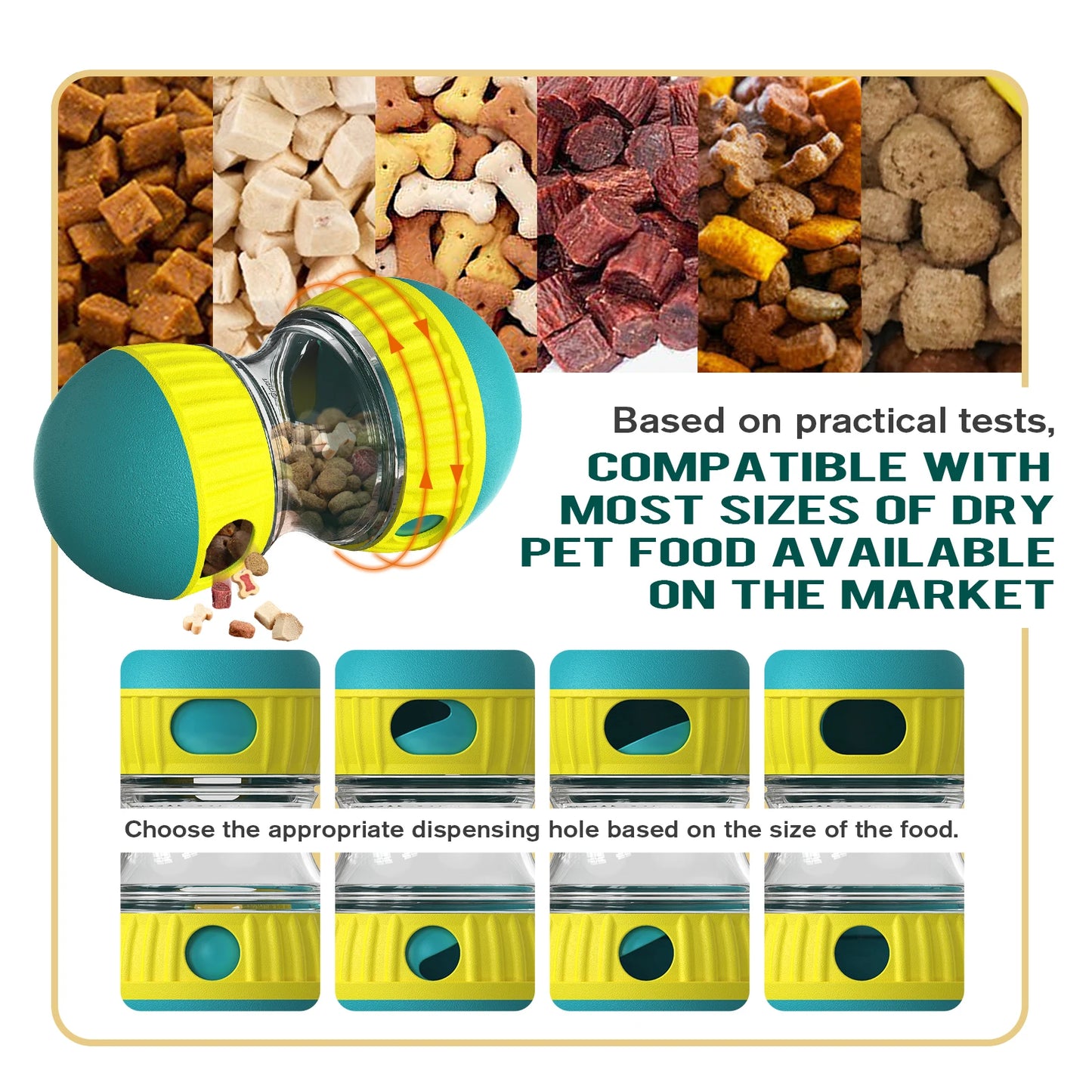Treat Enrichment Pet Toys Slow Feeder Ball Food Dispensing Puppy Toy for Small Medium Dogs Irregular Rolling Design Dog Toys