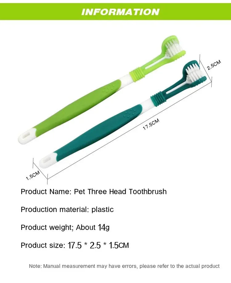 Toothbrush Dog Plastic Toothbrush Removing Bad Breath Tartar Cleaning Mouth Pet Dental Care Cat Cleaning Mouth