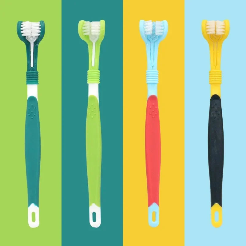 Toothbrush Dog Plastic Toothbrush Removing Bad Breath Tartar Cleaning Mouth Pet Dental Care Cat Cleaning Mouth