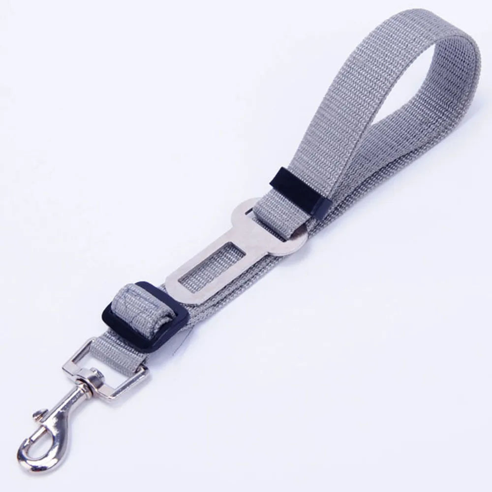 Adjustable Dog Car Seat Belt Harness – Reflective, Padded & Elastic Safety Strap for Comfortable Car Travel