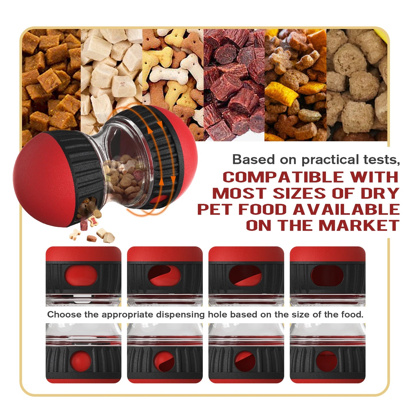 Treat Enrichment Pet Toys Slow Feeder Ball Food Dispensing Puppy Toy for Small Medium Dogs Irregular Rolling Design Dog Toys