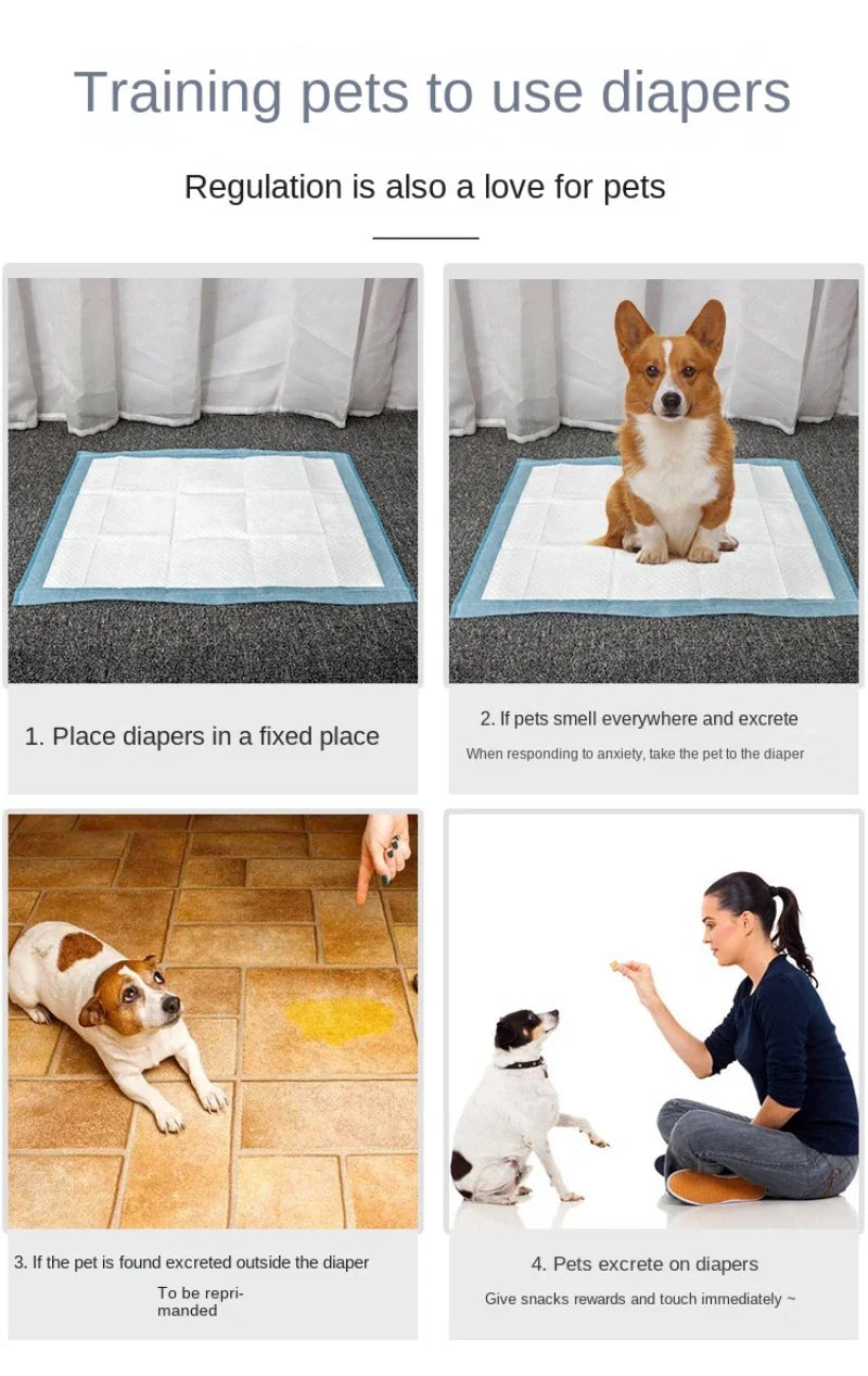 Absorbent Dogs Diapers Disposable Puppy Training Pee Pads Quick Dry Surface Mat Clean Cushion Dog Supplies