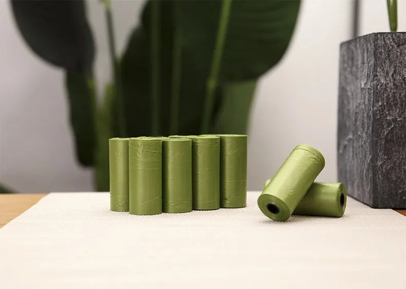 Biodegradable Pet Waste Bags Thickened Portable Printed Dog Poop Bags Eco-friendly Outdoor Pet Poop Pickup Bags with Organizer