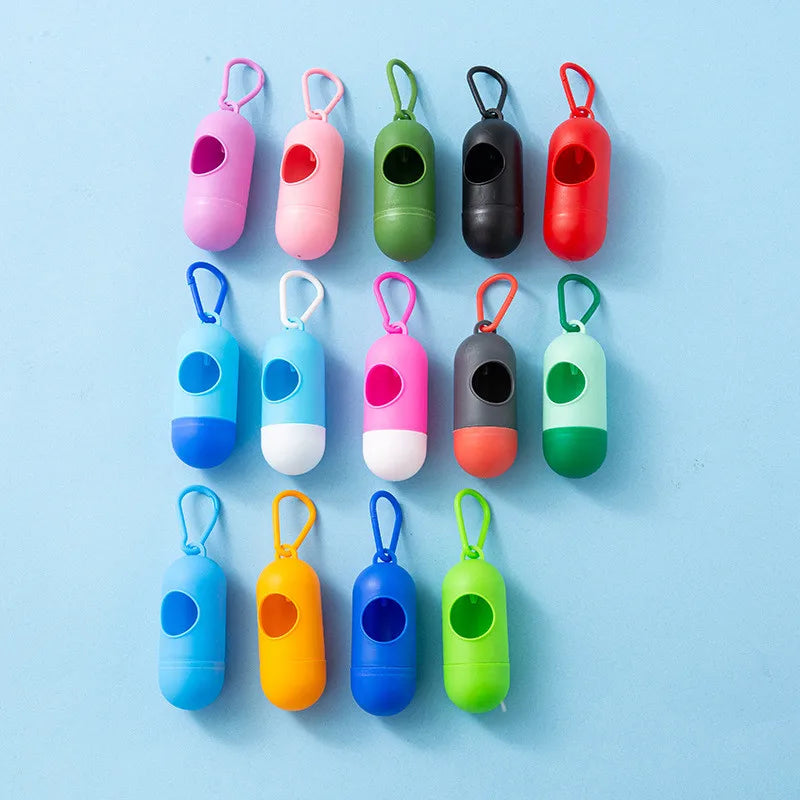 Pet Waste Bag Dispenser for Dog Waste Bag Holder Plastic Garbage Bag Dispenser Carrier Case Bullet Pet Dog Waste Poop Bags