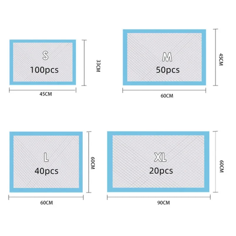 Absorbent Dogs Diapers Disposable Puppy Training Pee Pads Quick Dry Surface Mat Clean Cushion Dog Supplies