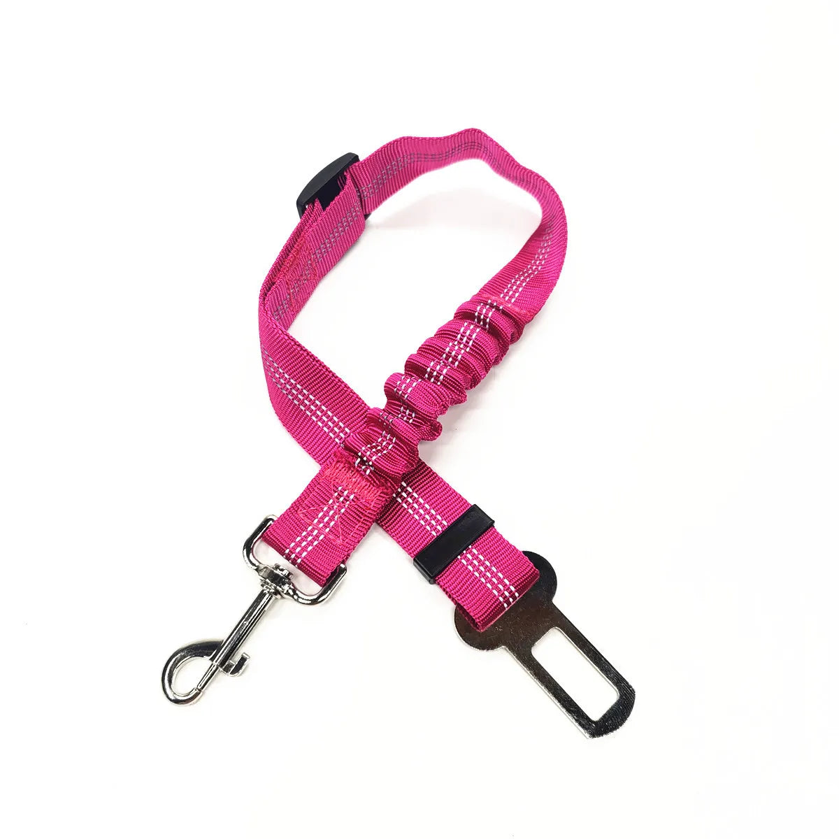 Adjustable Dog Car Seat Belt Harness – Reflective, Padded & Elastic Safety Strap for Comfortable Car Travel