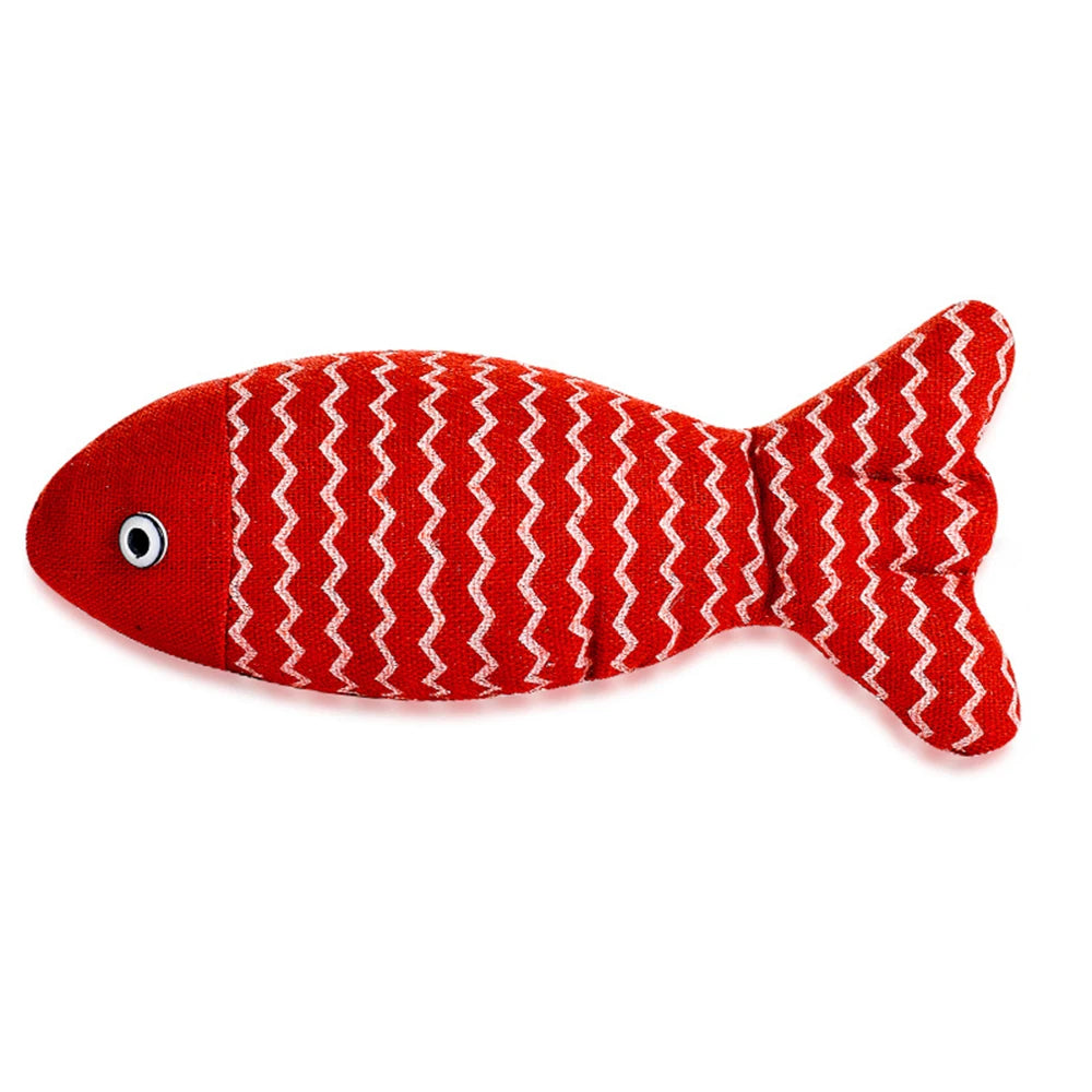 Fun Cat Sackcloth Fish Toy High With Catnip Fish Pet Cat Gnawing Inside The Toy Room