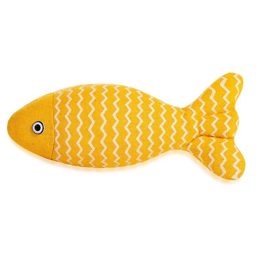 Fun Cat Sackcloth Fish Toy High With Catnip Fish Pet Cat Gnawing Inside The Toy Room