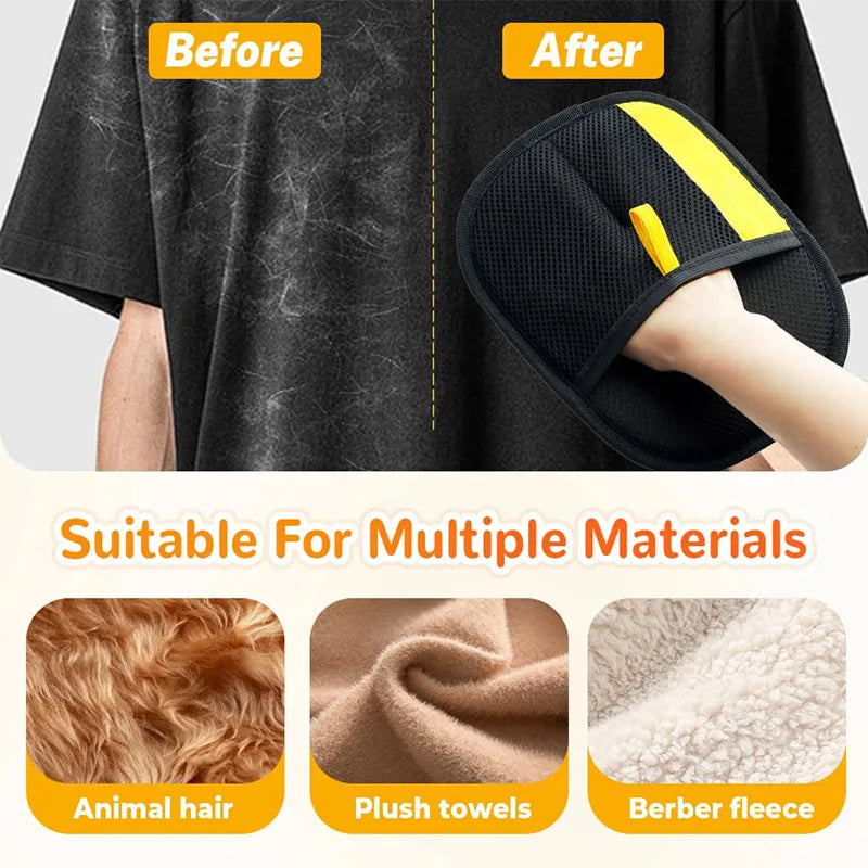 Premium Pet Grooming Gloves for Dogs & Cats Reusable Washable Gentle Deshedding Mitt for Pet Care
