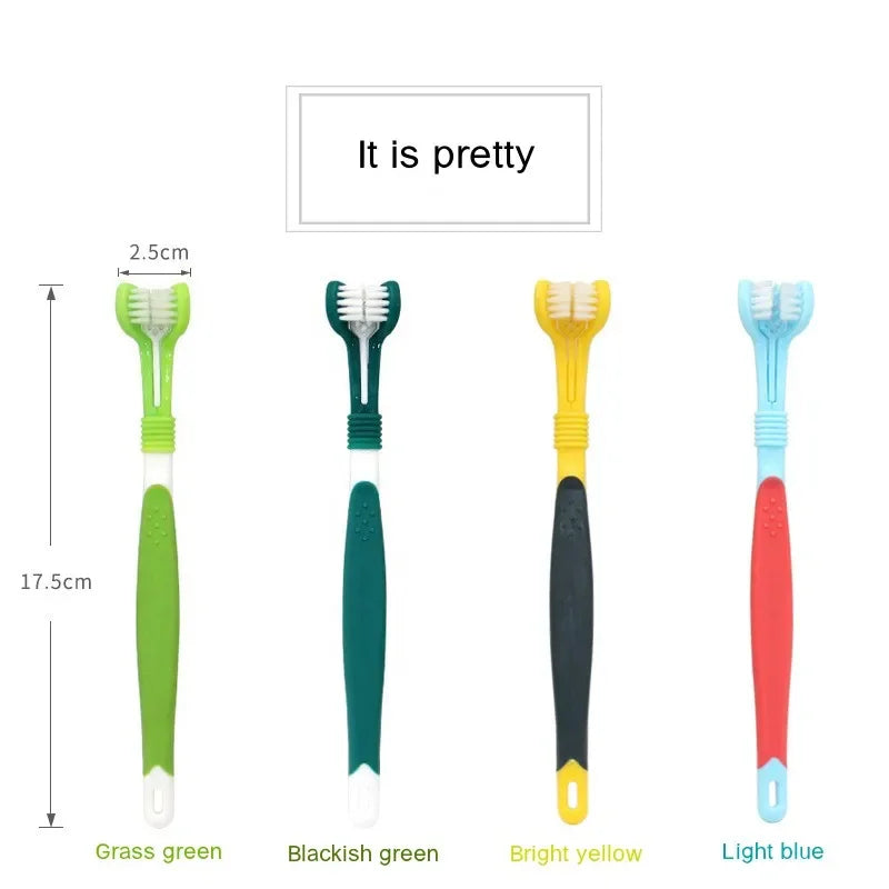 Toothbrush Dog Plastic Toothbrush Removing Bad Breath Tartar Cleaning Mouth Pet Dental Care Cat Cleaning Mouth