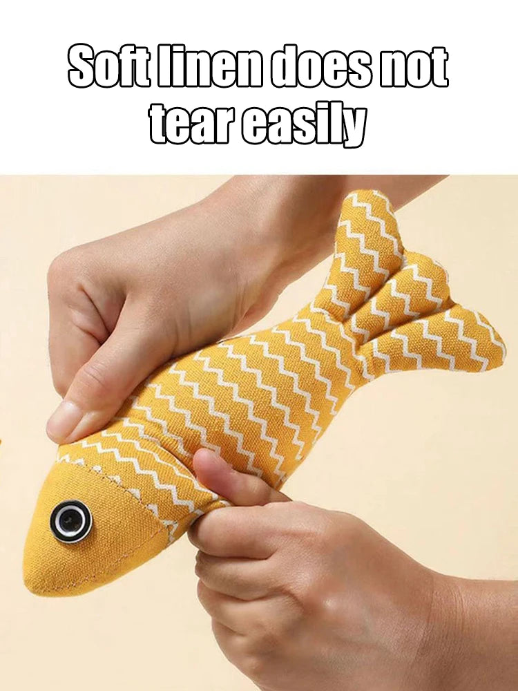 Fun Cat Sackcloth Fish Toy High With Catnip Fish Pet Cat Gnawing Inside The Toy Room