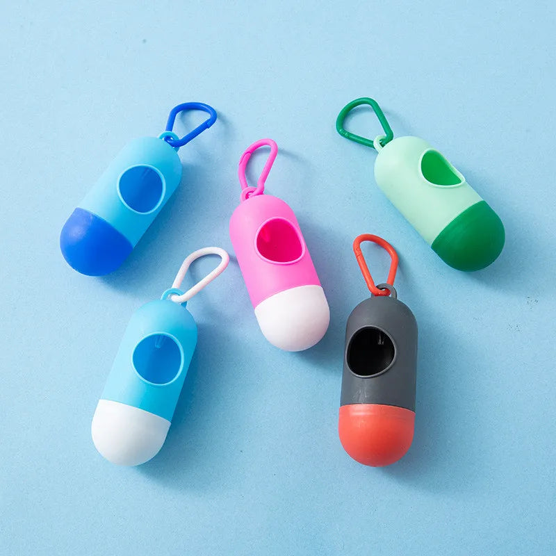 Pet Waste Bag Dispenser for Dog Waste Bag Holder Plastic Garbage Bag Dispenser Carrier Case Bullet Pet Dog Waste Poop Bags