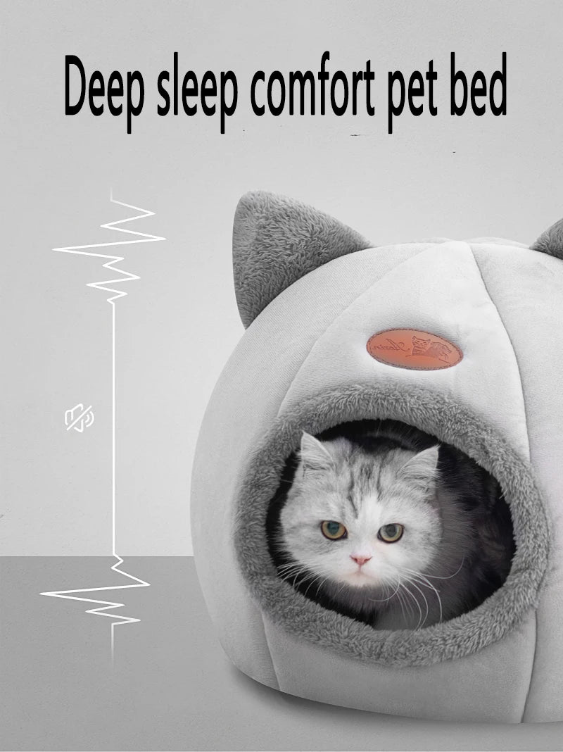 Deep Sleep Comfort In Winter Cat Bed Iittle Mat Basket Small Dog House Products Pets Tent Cozy Cave Nest Indoor Cama Gato