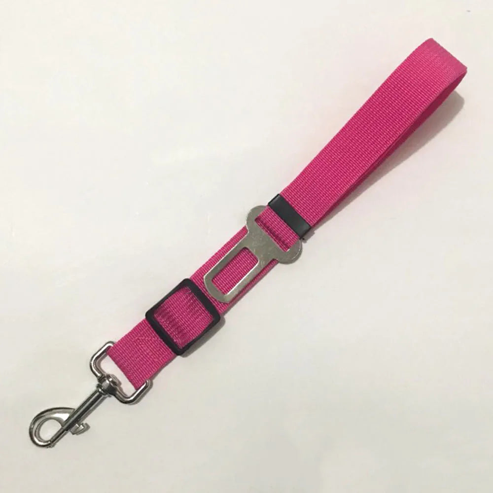 Adjustable Dog Car Seat Belt Harness – Reflective, Padded & Elastic Safety Strap for Comfortable Car Travel