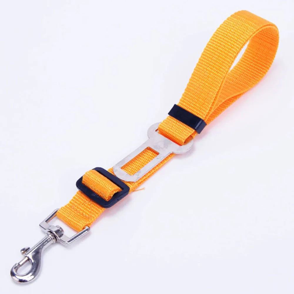 Adjustable Dog Car Seat Belt Harness – Reflective, Padded & Elastic Safety Strap for Comfortable Car Travel