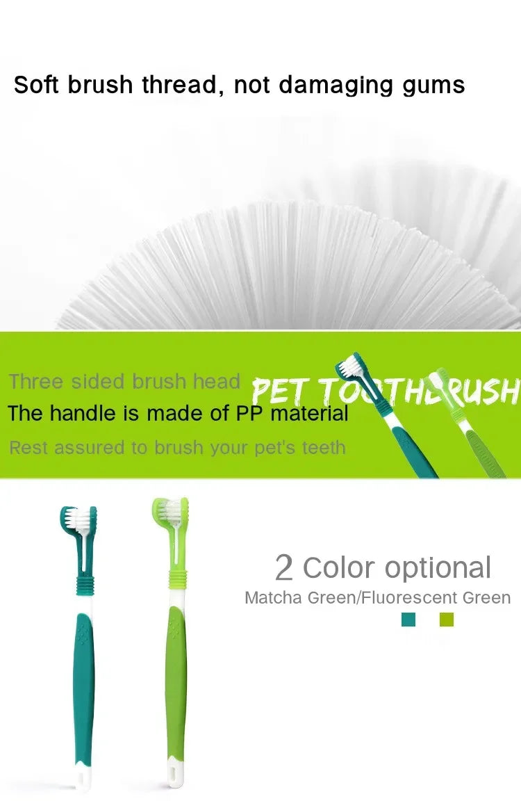 Toothbrush Dog Plastic Toothbrush Removing Bad Breath Tartar Cleaning Mouth Pet Dental Care Cat Cleaning Mouth