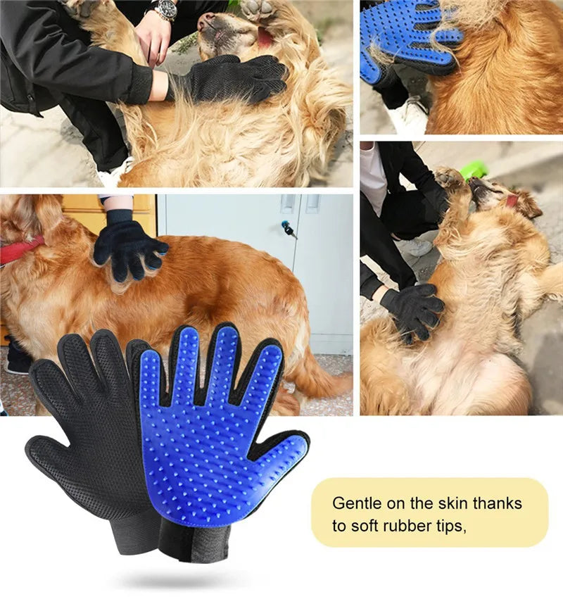 Silicone Pet Bath Brush Glove Cat Comb Massage Grooming Tool for Dogs And Cats Essential Supplies