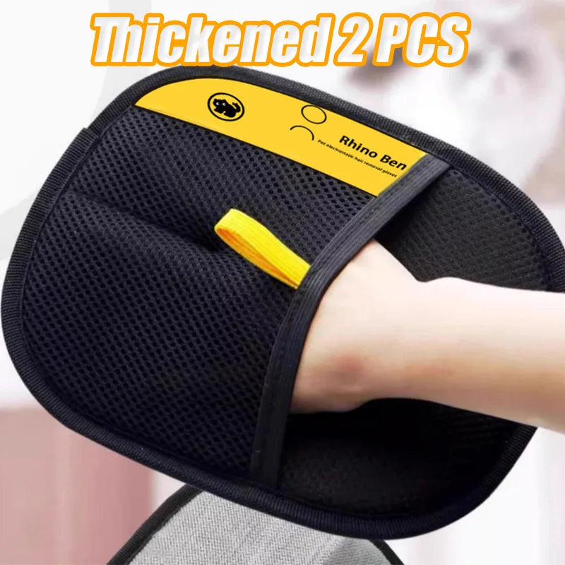 Premium Pet Grooming Gloves for Dogs & Cats Reusable Washable Gentle Deshedding Mitt for Pet Care