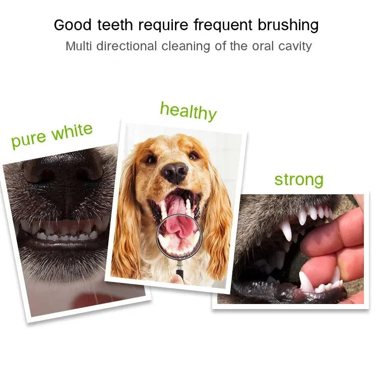 Toothbrush Dog Plastic Toothbrush Removing Bad Breath Tartar Cleaning Mouth Pet Dental Care Cat Cleaning Mouth