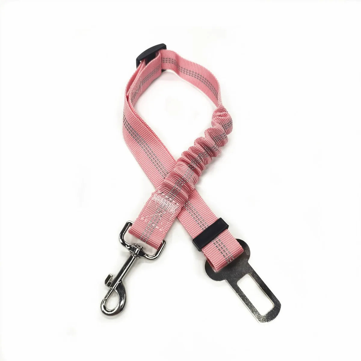 Adjustable Dog Car Seat Belt Harness – Reflective, Padded & Elastic Safety Strap for Comfortable Car Travel