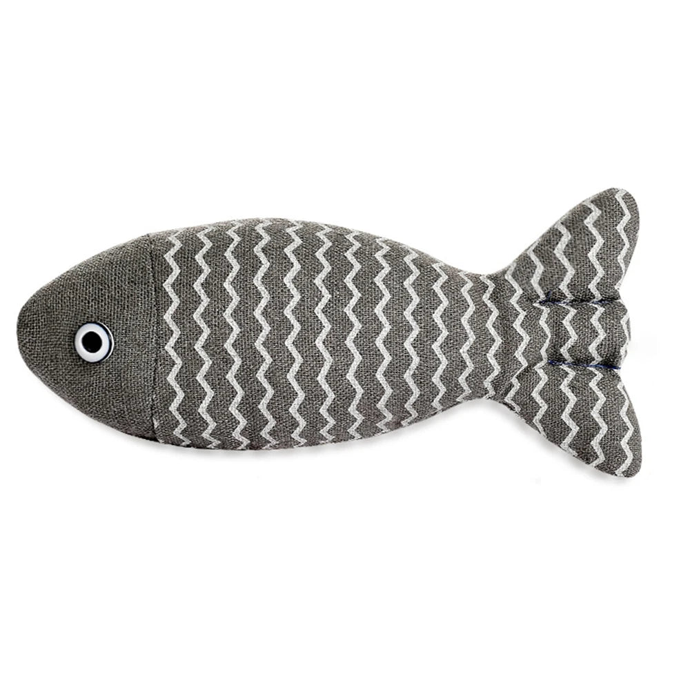 Fun Cat Sackcloth Fish Toy High With Catnip Fish Pet Cat Gnawing Inside The Toy Room