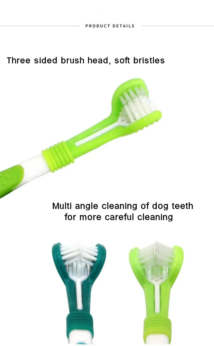 Toothbrush Dog Plastic Toothbrush Removing Bad Breath Tartar Cleaning Mouth Pet Dental Care Cat Cleaning Mouth