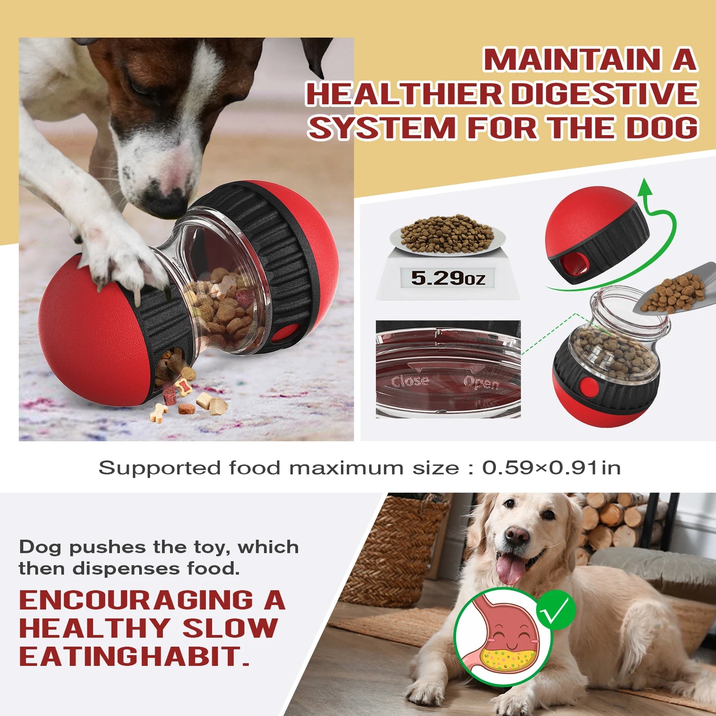 Treat Enrichment Pet Toys Slow Feeder Ball Food Dispensing Puppy Toy for Small Medium Dogs Irregular Rolling Design Dog Toys