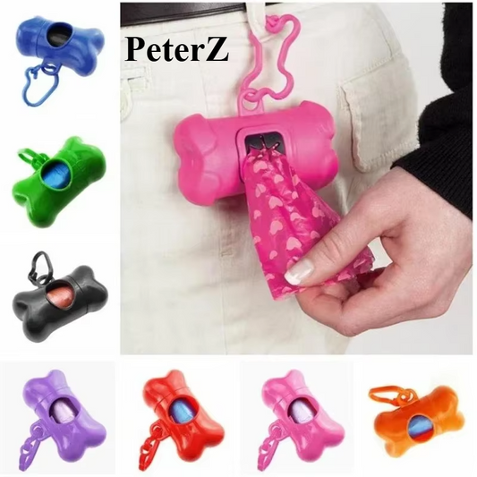 Pet Waste Bag Dispenser Dog Poop Picking Bag Garbage Distribution Cleaning Supply Cute Bone-shaped Pet Trash Box Toilet Picker