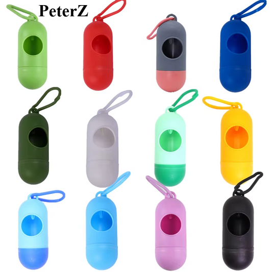 Pet Waste Bag Dispenser for Dog Waste Bag Holder Plastic Garbage Bag Dispenser Carrier Case Bullet Pet Dog Waste Poop Bags