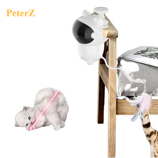 Automatic Interactive Laser Cat Toys Feather Funny Style Rechargeable Indoor Cat Dog Puppy Toy 5cm Newest Upgrade