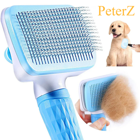 Pet Hair Remover Brush for Dogs And Cats - Long Hair Grooming Comb Stainless Steel Cat Dog Hair Cleaner Brush for Pet Care