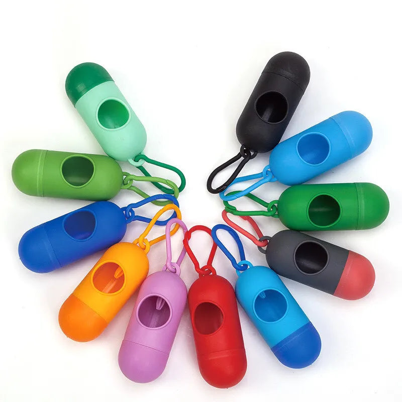 Pet Waste Bag Dispenser for Dog Waste Bag Holder Plastic Garbage Bag Dispenser Carrier Case Bullet Pet Dog Waste Poop Bags