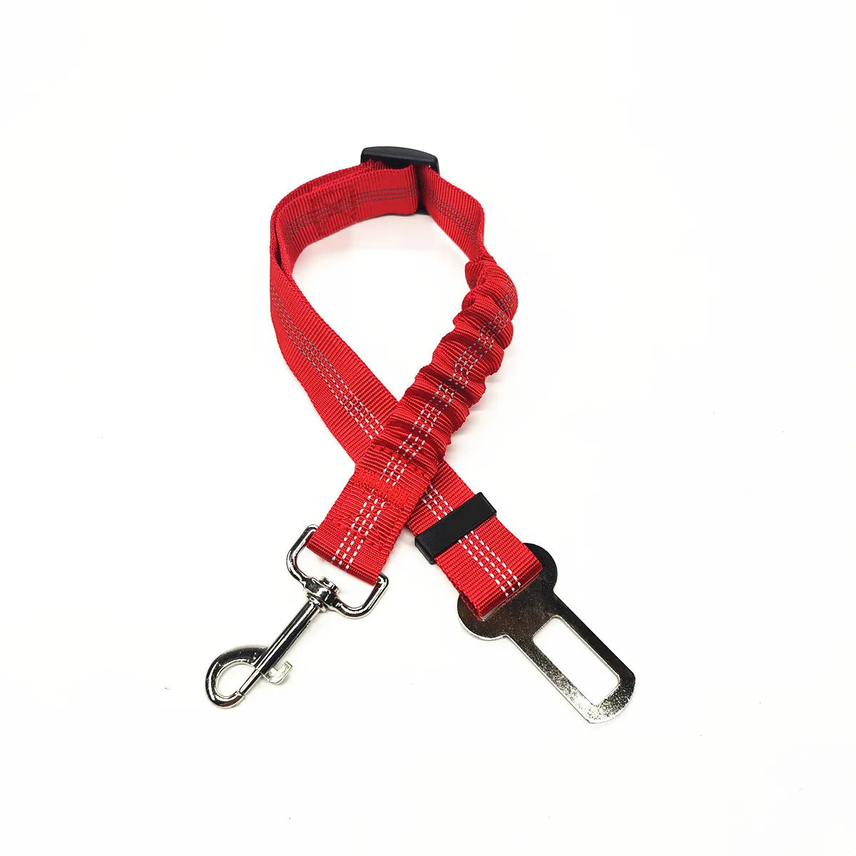 Adjustable Dog Car Seat Belt Harness – Reflective, Padded & Elastic Safety Strap for Comfortable Car Travel